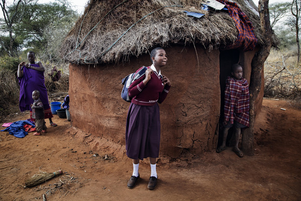 Tigisi (not her real name), now 12, was forced to marry at age 9, but now attends a boarding school with the support of NAFGEM, a local organisation. Simanjiro, Tanzania. Courtesy: Marcus Bleasdale/VII for Human Rights Watch