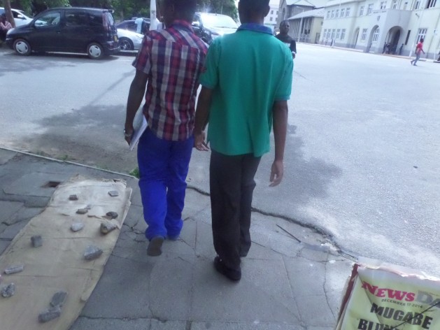 Zimbabwe has criminalised gay relationships, striking fear into the hearts of many gays like these two walking side by side in the countryÃ¢Â€Â™s capital, because they are being left out in strategies to combat HIV/AIDS. Credit: Jeffrey Moyo