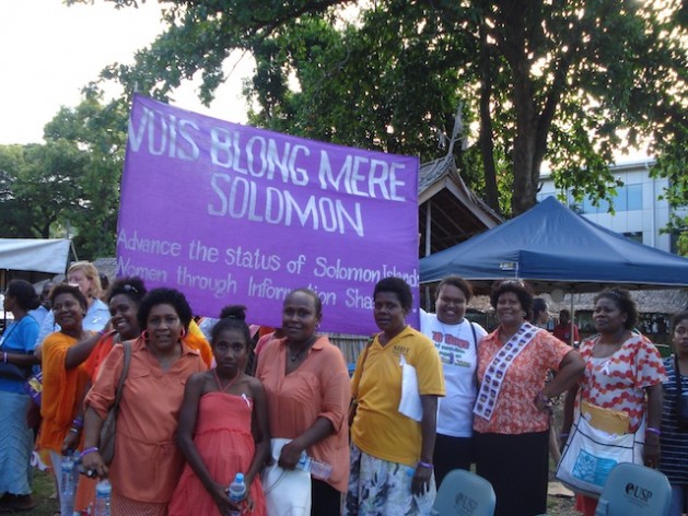 Local women's NGO, Vois Blong Mere, campaigns for women's rights in Honiara, capital of the Solomon Islands. Credit: Catherine Wilson/IPS
