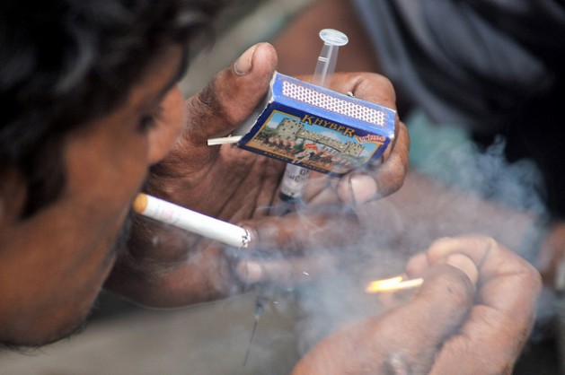 Less than eight per cent of drug users worldwide have access to a clean syringe programme. Credit: Fahim Siddiqi/IPS