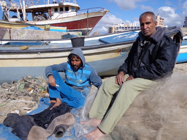 Fathi Said and Mustafa Jarboua, Gazan fishermen who have seen their livelihoods destroyed by IsraelÃ¢Â€Â™s blockade. Credit: Mel Frykberg/IPS