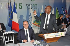 French President François Hollande and President of the Regional Council of Martinique, Serge Letchimy. Credit: Desmond Brown/IPS