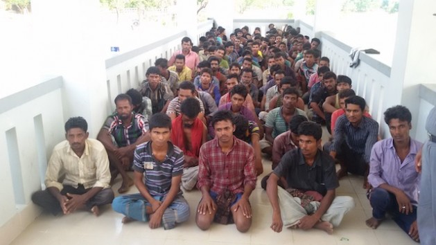 These men, aspiring migrants who were abandoned by traffickers on the open ocean, were recently rescued by the Border Guard Bangladesh  (BGB) and reunited with their families in Teknaf, located in the southern coastal district of CoxÃ¢Â€Â™s Bazar. Credit: Abdur Rahman/IPS