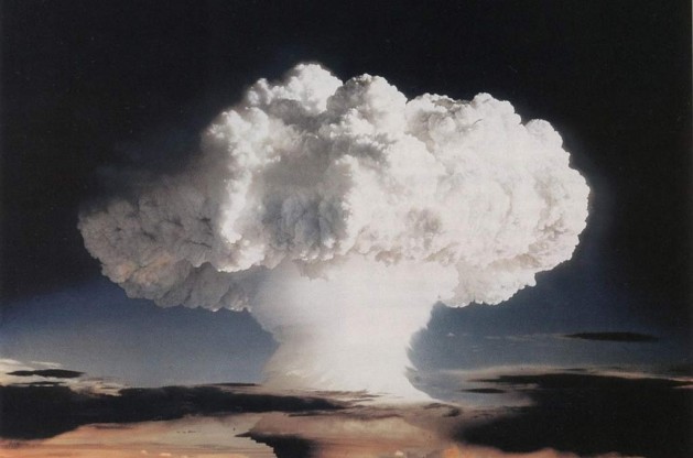 Cloud from an atmospheric nuclear test conducted by the United States at Enewetak Atoll, Marshall Islands, in November 1952. Photo credit: US Government