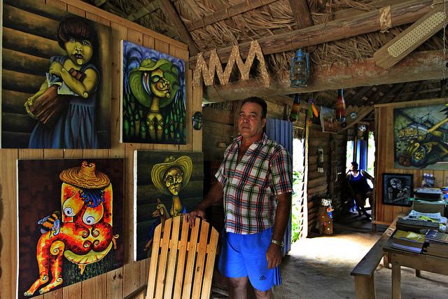 Self-taught artist Miguel Antonio Remedios in his rural home, which he has turned into a gallery, art studio and museum of a traditional western Cuban house in El Abra, a mountain village in the western province of Pinar del RÃƒÂ­o. Credit: Jorge Luis BaÃƒÂ±os/IPS