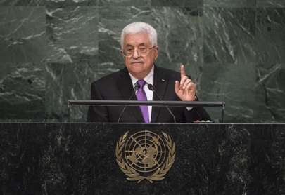 Mahmoud Abbas, President of the State of Palestine, addresses the general debate of the General AssemblyÃ¢Â€Â™s seventieth session.