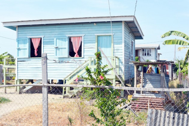 One of the houses built for Mahaica residents who relocated to Hope Estate. Credit: Samuel Maughn