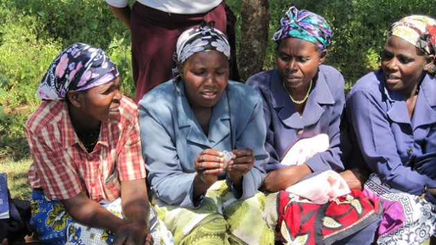 Women in Meru. Kenya look at menstrual cups, something that will make their lives easier and more productive. Credit: UNFPA