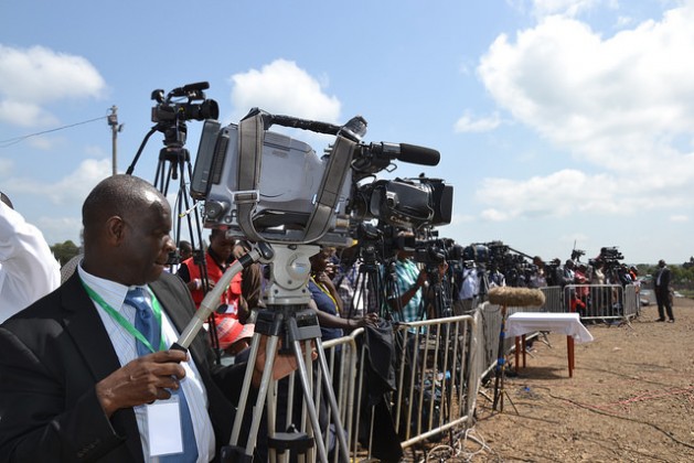 Local and foreign journalists cover a church function at Dedan Kimathi University, Kenya, in May 2015. Advocates of press freedom see an alarming decline in recent years. Credit: Miriam Gathigah/IPS