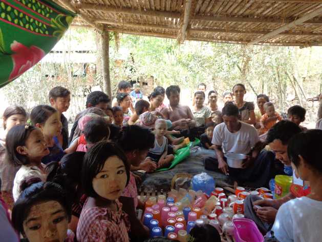 Members of Myanmar's Htee Tan village community. Credit: Sara Perria/IPS