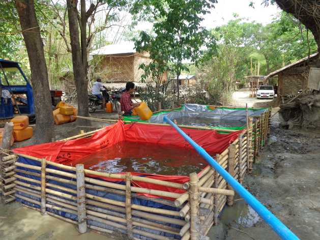 A temporary water tank in Myanmar's Dry Zone. Credit: Sara Perria/IPS