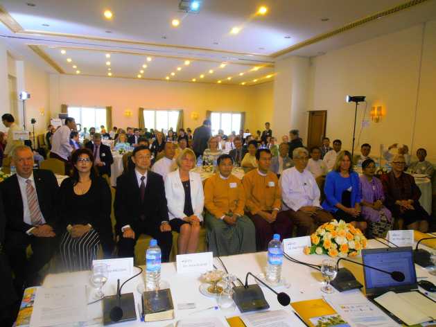 Speakers at the high level roundtable on Water Security and the Sustainable Development Goals held at Inya Lake Hotel in Yangon, Myanmar on May 24, 2016. Credit: Sara Perria/IPS