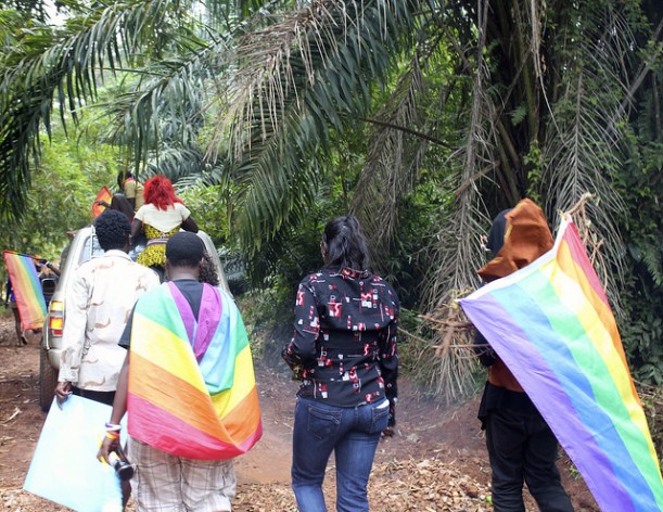 LGBT persons participate in a gay pride parade in Uganda, one of the countries where LGBT refugees face violence. Credit: Amy Fallon/IPS