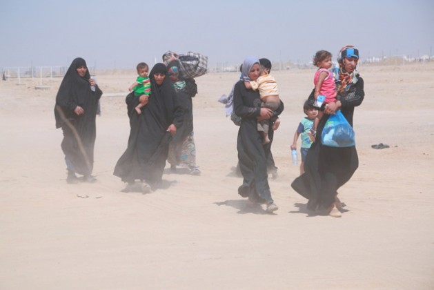 Families from Falluja, Iraq, continue to flee from the city as fighting continues. Credit: ©UNHCR/Anmar Qusay