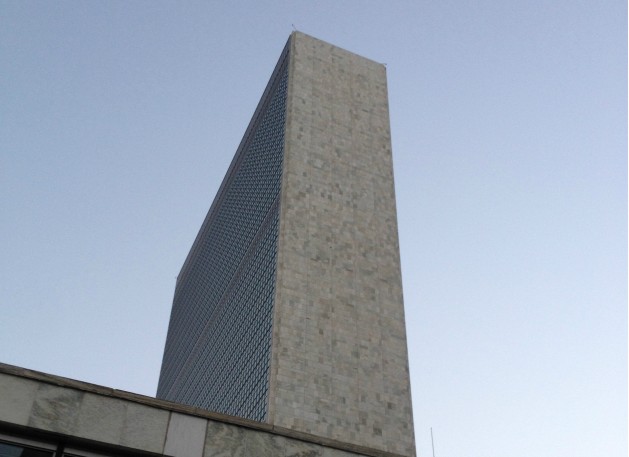 A view of the UN Secretariat Building in New York. Credit: L Rowlands / IPS