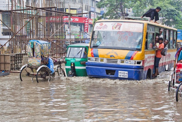 Dhaka is home to about 140 million people and is the centre of Bangladesh's growth, but it has practically zero capacity to cope with moderate to heavy rains. Credit: Fahad Kaiser/IPS