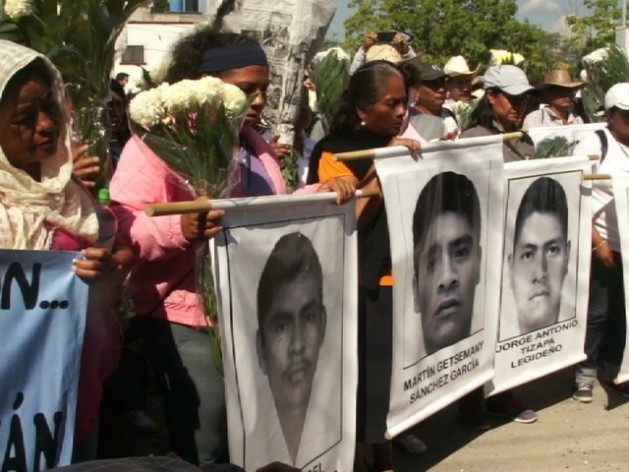 43 students were arbitrarily arrested on 26 September 2014 by local police in Guerrero state, Mexico. They haven't been seen since. Credit: Telesur / Amnesty.