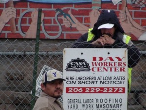 Waiting for work at the Day Workers Center in Seattle, Washington. The new Trump administration promises ‘tough and fair agreements’ on trade, to revive the US economy and create millions of jobs. Credit: IPS