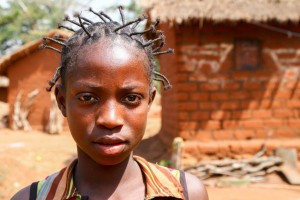A 15-year-old girl from Nana-Grébizi province, who has not attended school since 2013. “I want to be a teacher because they are important for the community and because they are respected,” she told Human Rights Watch. “But now, I don’t know what I can do, I just stay at home all day.” © 2017 Edouard Dropsy for Human Rights Watch