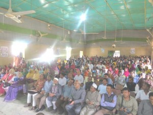 A large section of people from the Mithapukur region, over 300 people, young girls and women, female and male teachers and local and national media attended the 'Labonno' project training and capacity building workshop. Credit: News Network