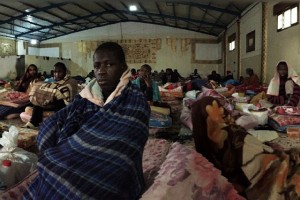 A shot of the living conditions inside a detention centre in Libya. Credit: UN Migration Agency (IOM)