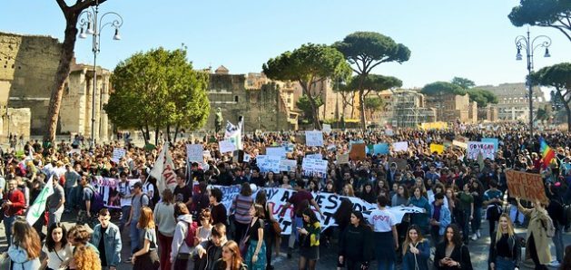 How coronavirus makes us rethink youth protests - Thousands of youth gather in Rome on Friday, Mar. 15, 2019 to join the climate strike. Credit: Maged Srour/IPS